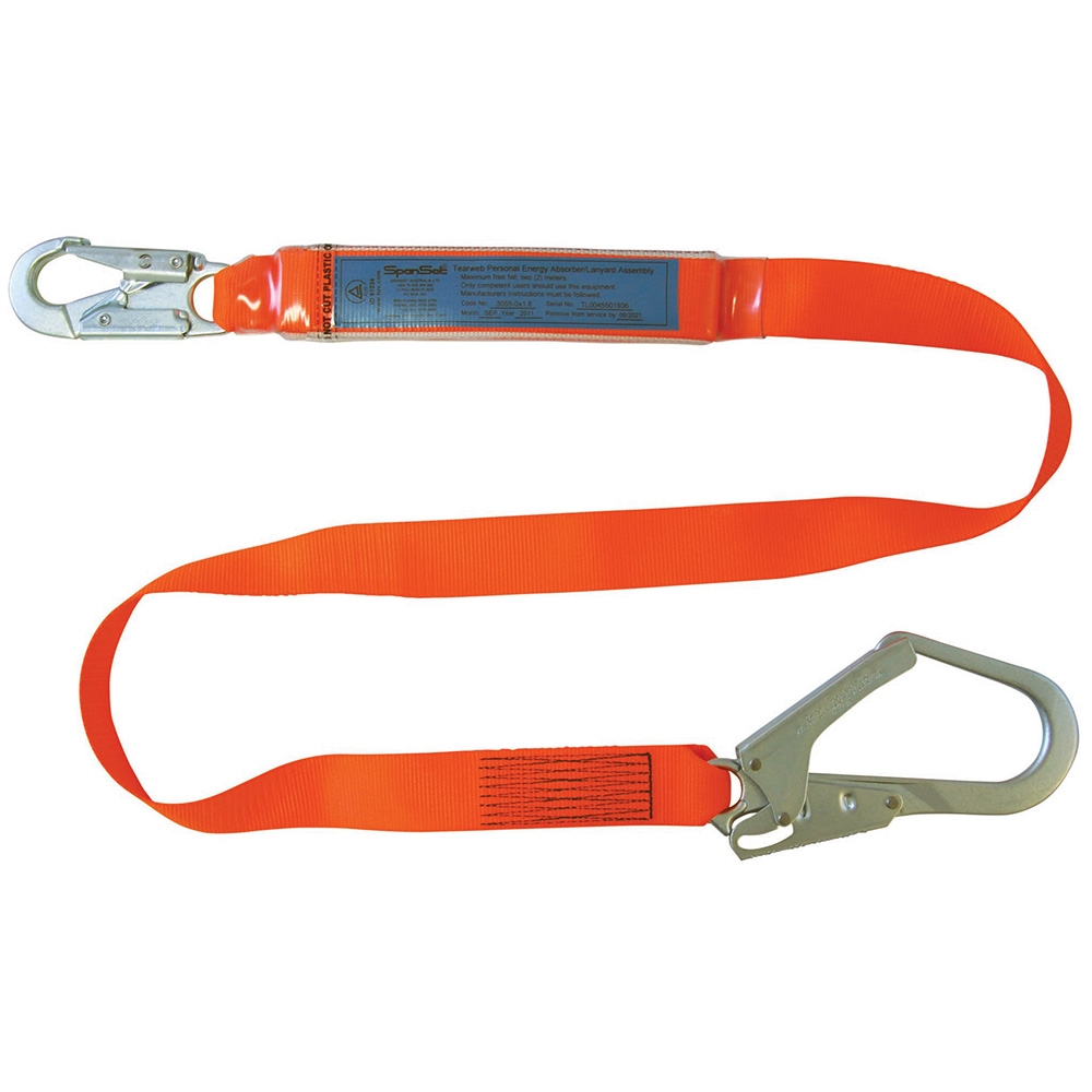 SpanSet® ERGO Energy Absorbing Lanyard With Scaffold Hook 3055