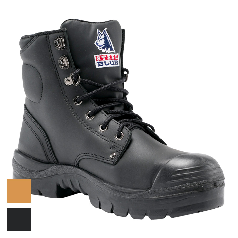steel toe boots without laces