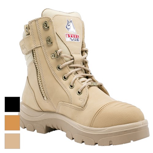 Zip Steel Toe Scuff Cap Safety Boots 312661