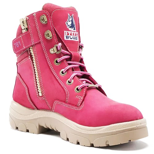 womens pink steel toe boots