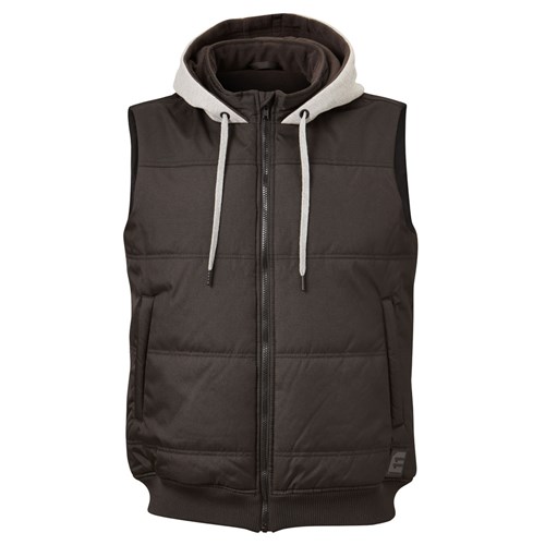 ELEVEN Workwear Quilted Vest with Fleece Hood