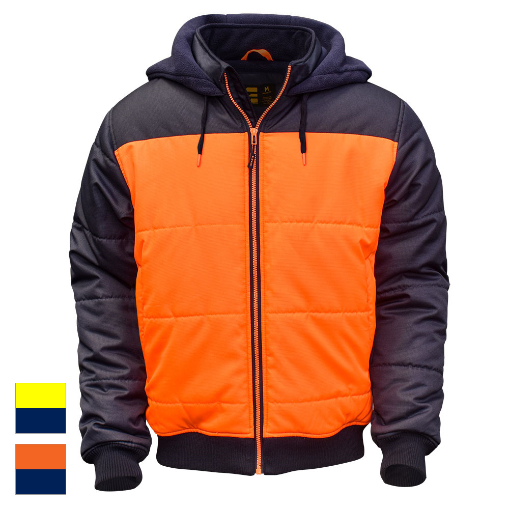 Hi vis shop padded jacket