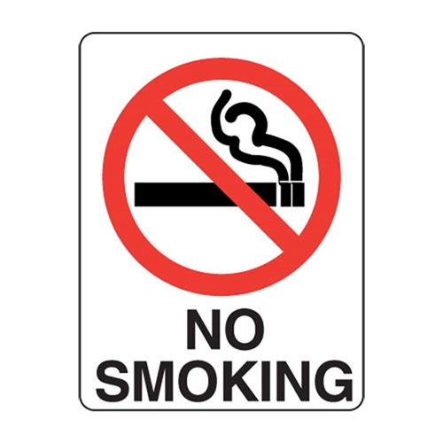 No Smoking Poly Sign 450x300mm